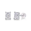 Simple Sterling Silver Moissanite Stud Earrings with 18K Gold Plating