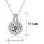 Simple Sterling Silver Moissanite Pendant Necklace