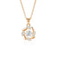 Sterling Silver Moissanite Zircon Pendant Necklace with Wheat Design