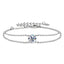 Simple Style Sterling Silver Moissanite Four-Prong Bracelets