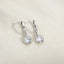 Simple Style Sterling Silver Moissanite Hoop Earrings for Women