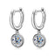 Simple Style Sterling Silver Moissanite Hoop Earrings for Women