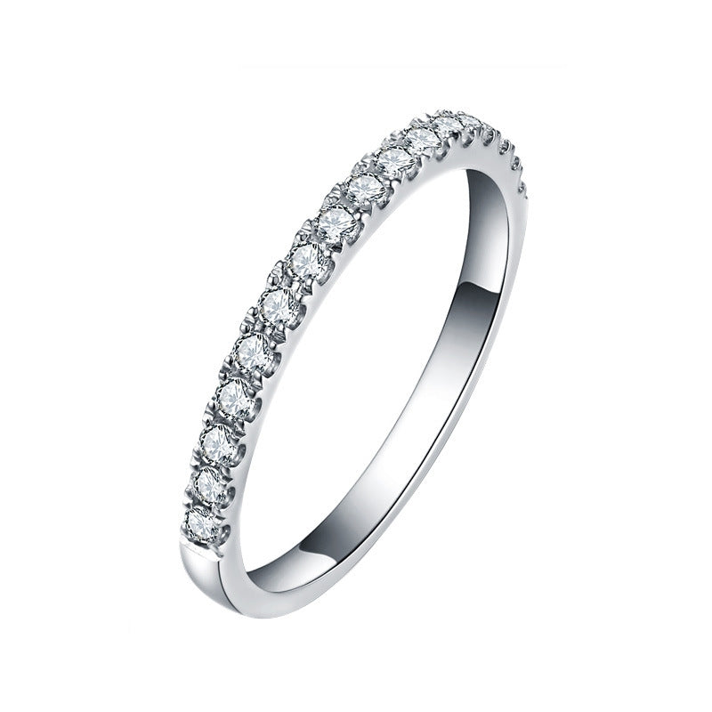 Minimalist Sterling Silver Moissanite Stacking Rings for Women