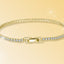 14k Gold Plated Sterling Silver Bracelet with Inlay Zircon