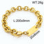 18K Gold Plated Titanium Steel Men's Bracelet and Customizable Stainless Steel Necklace Set