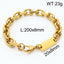 18K Gold Plated Titanium Steel Men's Bracelet and Customizable Stainless Steel Necklace Set