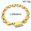18K Gold Plated Titanium Steel Men's Bracelet and Necklace Set