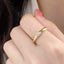 Simple Style Rose Gold Titanium Steel Moissanite Ring for Women