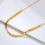 Solid Color Titanium Steel Snake Bone Chain Necklace - European & American Design Light Luxury Clavicle Jewelry