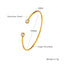Simple Geometric Titanium Steel Bangle Bracelet
