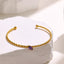 Simple Geometric Titanium Steel Bangle Bracelet