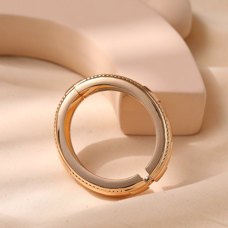 Simple Modern Zinc Alloy Round Design Bracelet