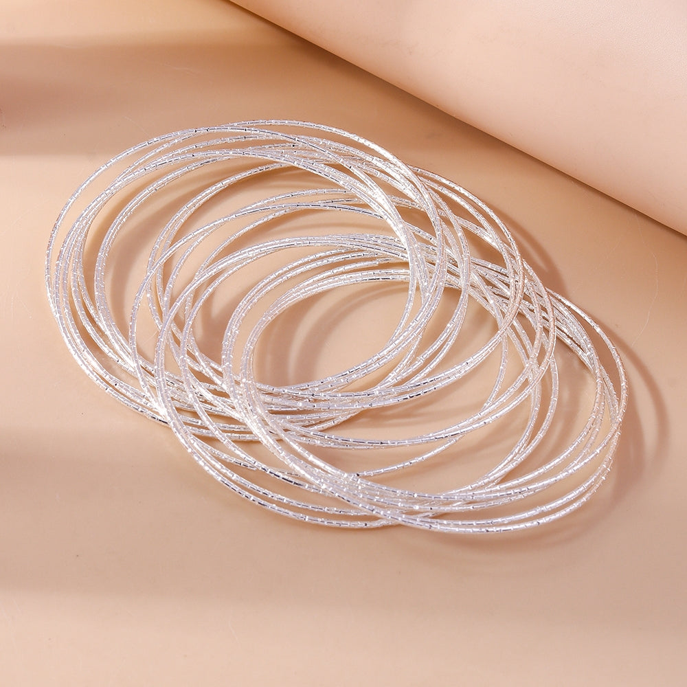 Simple Style Multi-Circle Zinc Alloy Women's Bangle Bracelet