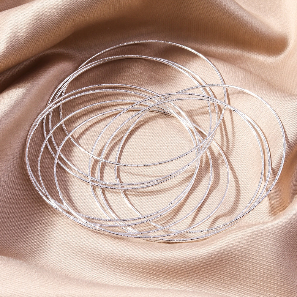 Simple Style Multi-Circle Zinc Alloy Women's Bangle Bracelet