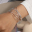 Simple Style Multi-Circle Zinc Alloy Women's Bangle Bracelet