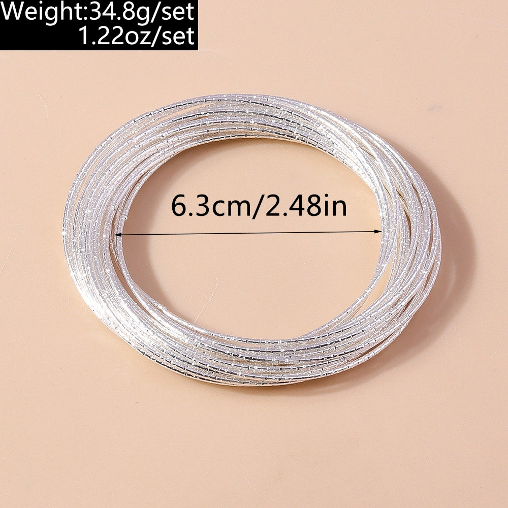 Simple Style Multi-Circle Zinc Alloy Women's Bangle Bracelet