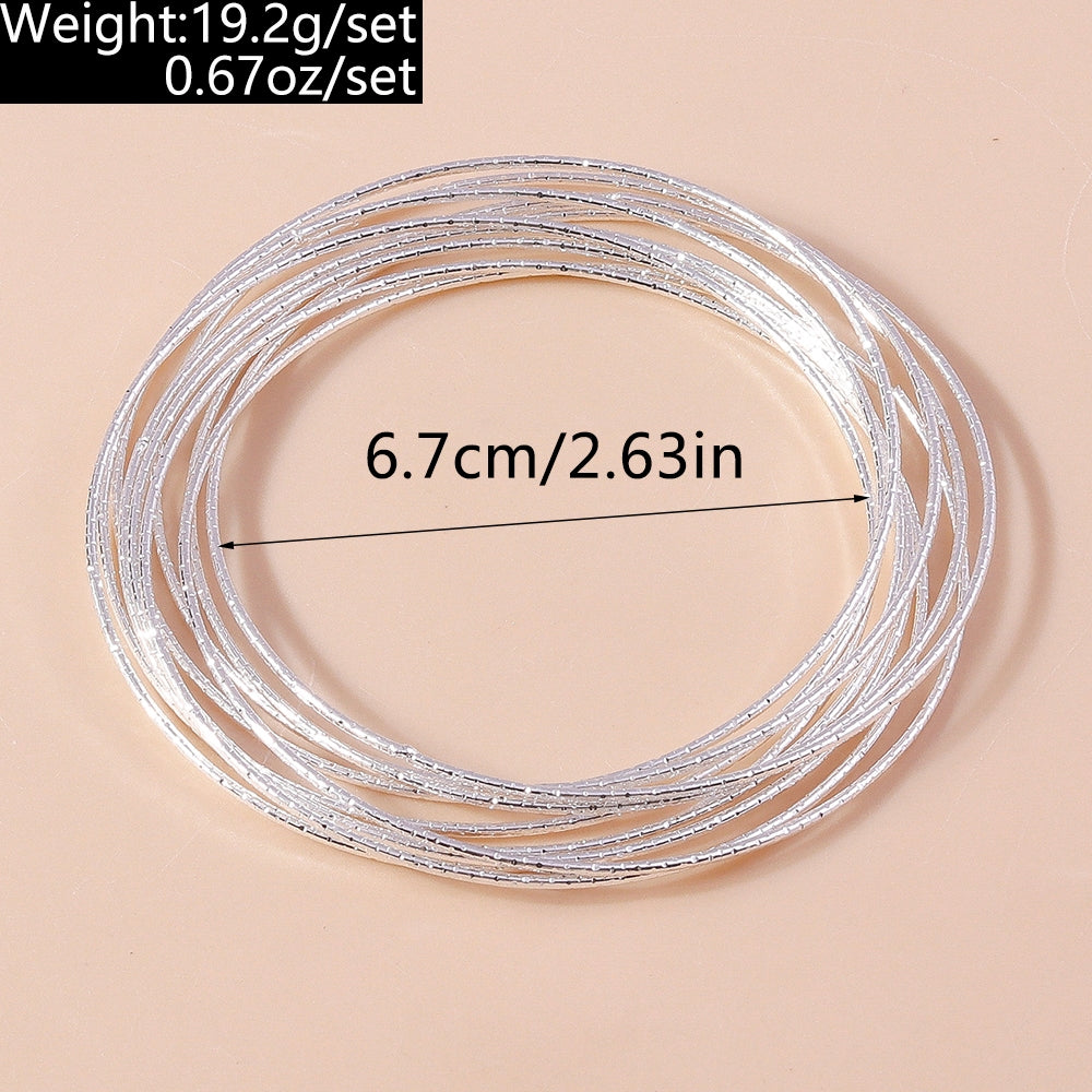 Simple Style Multi-Circle Zinc Alloy Women's Bangle Bracelet