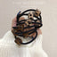 Leopard Print Square Acrylic Hair Tie for Women