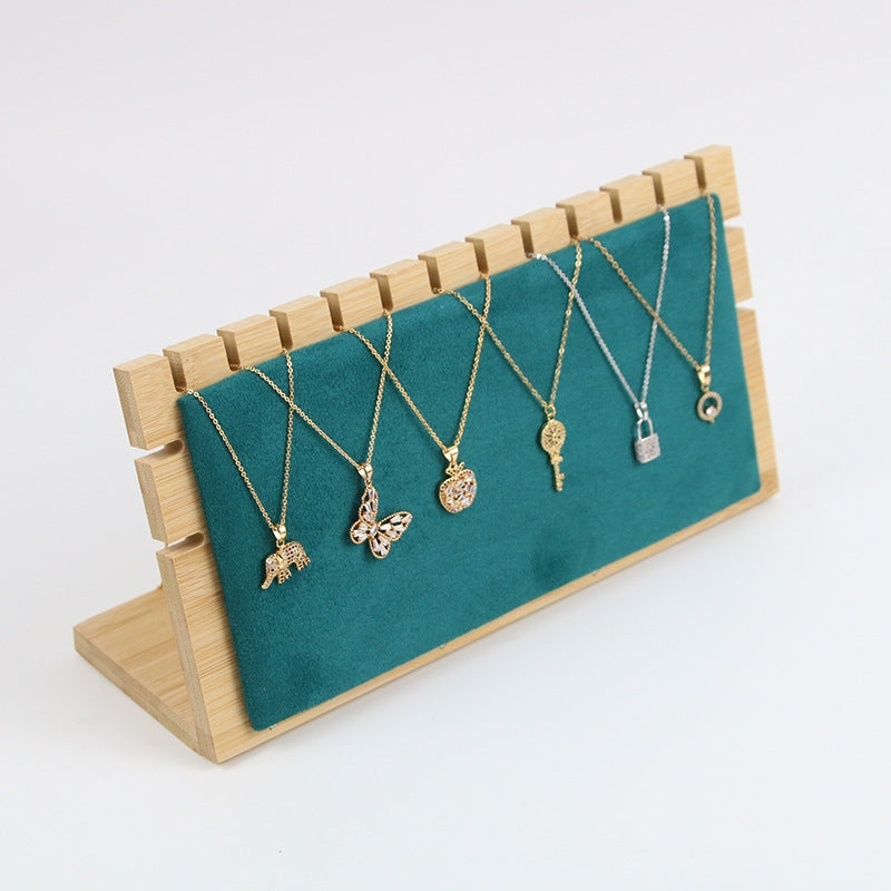 Simple Square Bamboo Jewelry Display Stand