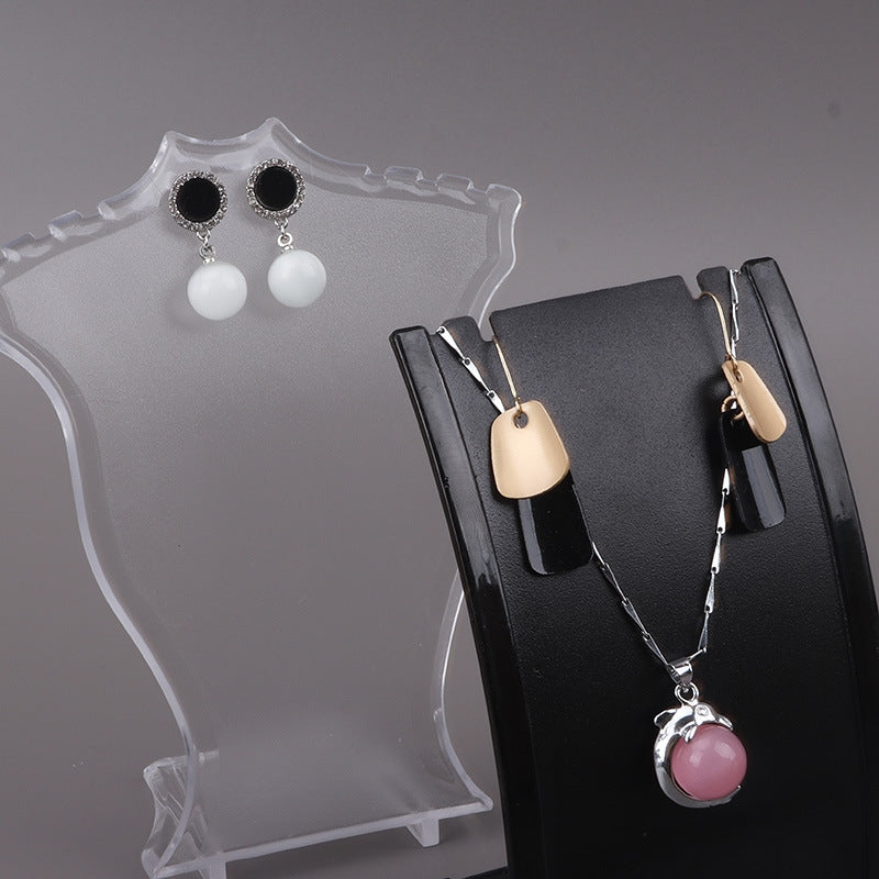 Simple Square Solid Color Plastic Jewelry Display Rack