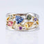 Simple Square Zircon Alloy Ring with Colorful Hollow Design