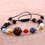 Unisex Natural Stone Star and Planet Beaded Bracelet