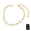 Simple Star Planet 18k Gold Plated Zircon Bracelet