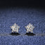 Simple Star Moissanite Sterling Silver Stud Earrings