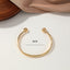 Simple Streetwear Solid Color Alloy Plated Women's Open Cuff Bracelet