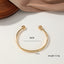Simple Streetwear Solid Color Alloy Plated Women's Open Cuff Bracelet