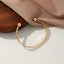 Simple Streetwear Solid Color Alloy Plated Women's Open Cuff Bracelet