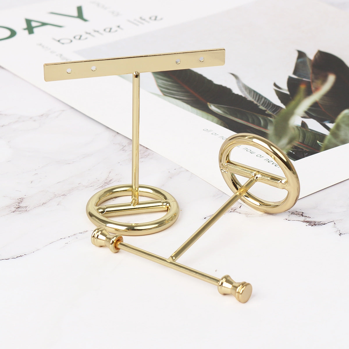 Simple T-Shape Metal Jewelry Display Rack