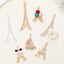 Eiffel Tower Alloy Rhinestone Jewelry Accessories for DIY and Fashion Embellishments