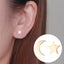 Simple Geometric Asymmetrical Stainless Steel Triangle and Moon Ear Studs