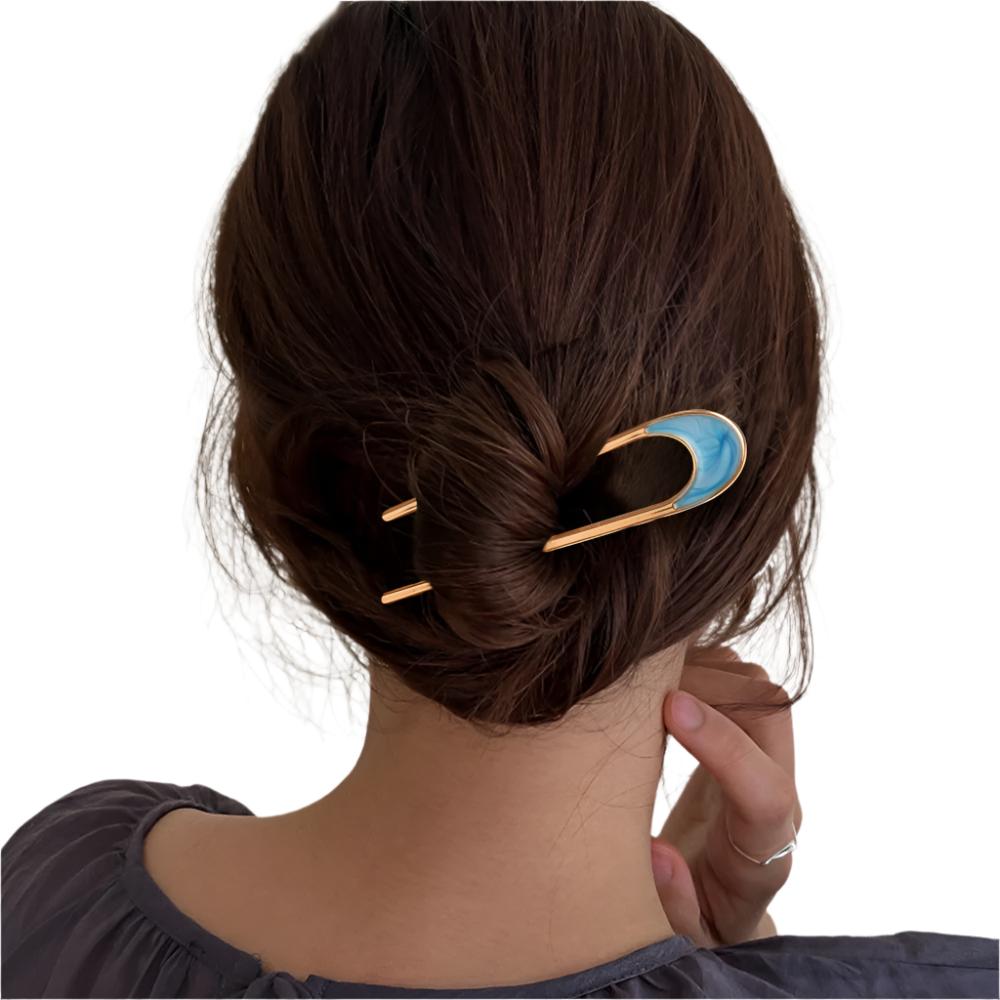 Minimalist U-Shape Alloy Enamel Hairpin