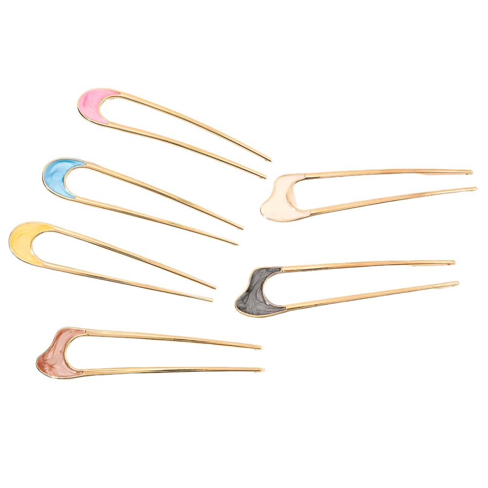 Minimalist U-Shape Alloy Enamel Hairpin