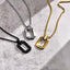 Simple Geometric U-Shape 18K Gold Plated Stainless Steel Men's Pendant Necklace