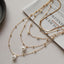 Simple Style Pearl Pendant Multi-Layered Beaded Women's Necklace