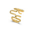 Minimalist Geometric Wave 18k Gold Plated Sterling Silver Open Ring