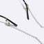 Simple Two-piece Black White Pearl Glasses and Mask Copper Chain