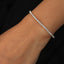 Ultra-Fine Geometric Rhinestone Silver-Plated Elastic Bracelet