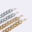 Simple Vintage Gold Silver Thick Chain Aluminum Glasses and Mask Chain Set
