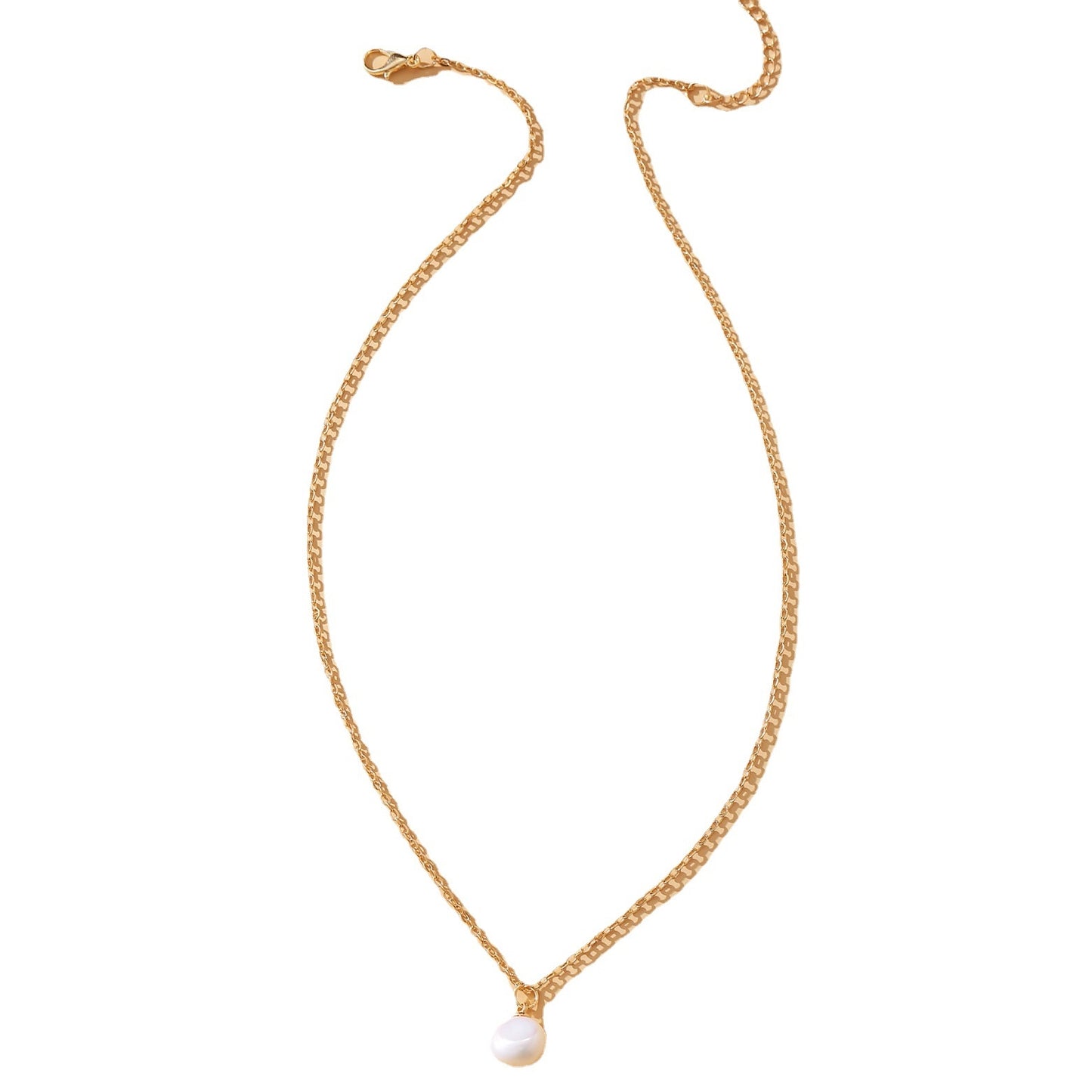 Simple Baroque Pearl Pendant Adjustable Vintage Necklace