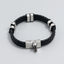 Simple Braided Stainless Steel Leather Men's Fashion Bracelet