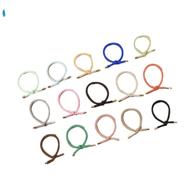 Minimalist Solid Color Elastic Hair Tie Set - Knotted Hair Rope Accessories