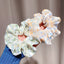 Spring and Summer Floral Leather Hair Scrunchie