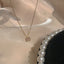 Square Shell White Fashion Pendant Minimalist Design Alloy Clavicle Necklace