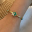 Stainless Steel 18K Gold Plated Turquoise Flower Butterfly Bracelet