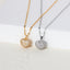 18K Gold Plated Heart Shape Zircon Pendant Necklace