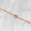 14K Gold Plated S925 Silver Geometric Red Corundum Bracelet